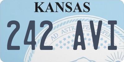 KS license plate 242AVI
