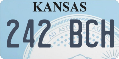KS license plate 242BCH