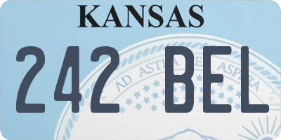 KS license plate 242BEL