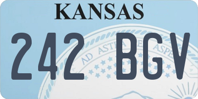 KS license plate 242BGV