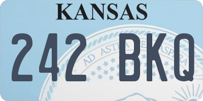 KS license plate 242BKQ