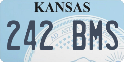 KS license plate 242BMS