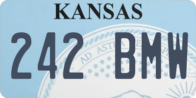 KS license plate 242BMW