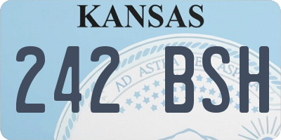 KS license plate 242BSH