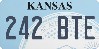 KS license plate 242BTE