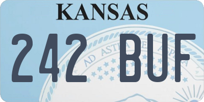 KS license plate 242BUF