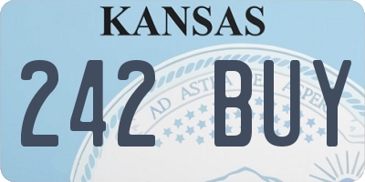 KS license plate 242BUY