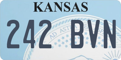KS license plate 242BVN