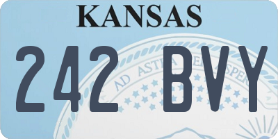 KS license plate 242BVY