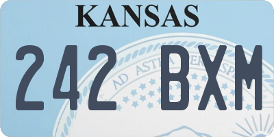 KS license plate 242BXM