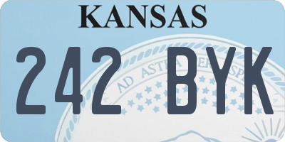 KS license plate 242BYK