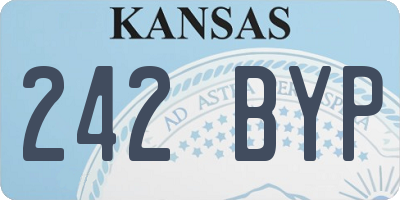 KS license plate 242BYP