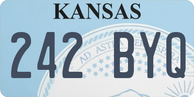 KS license plate 242BYQ