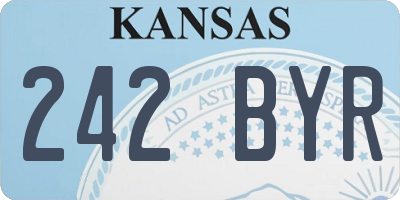 KS license plate 242BYR