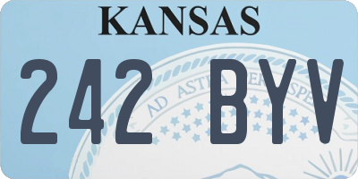KS license plate 242BYV
