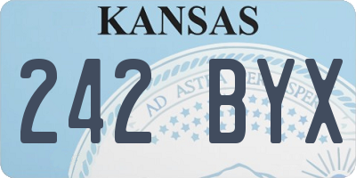 KS license plate 242BYX