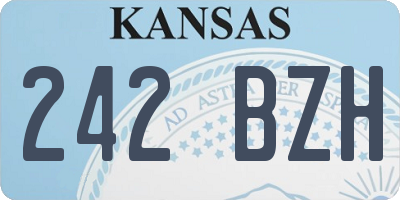 KS license plate 242BZH