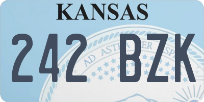 KS license plate 242BZK