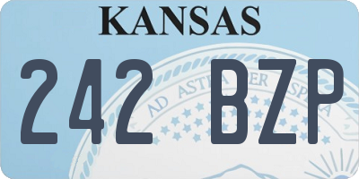 KS license plate 242BZP