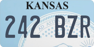 KS license plate 242BZR