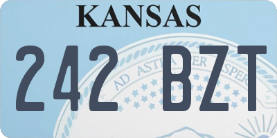 KS license plate 242BZT