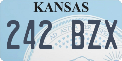KS license plate 242BZX