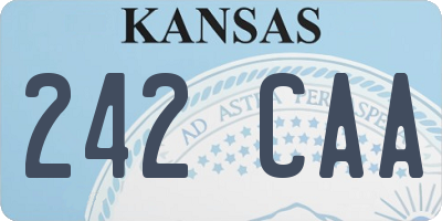 KS license plate 242CAA