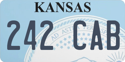 KS license plate 242CAB