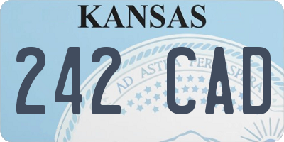 KS license plate 242CAD