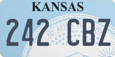 KS license plate 242CBZ