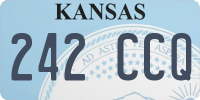 KS license plate 242CCQ