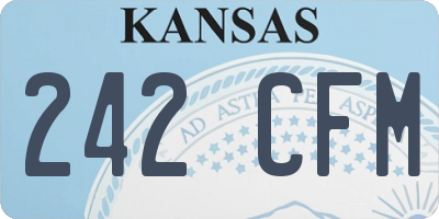 KS license plate 242CFM