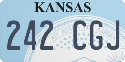 KS license plate 242CGJ