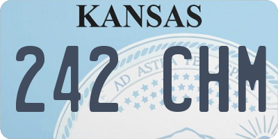 KS license plate 242CHM