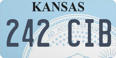 KS license plate 242CIB