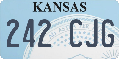 KS license plate 242CJG