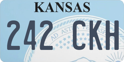 KS license plate 242CKH