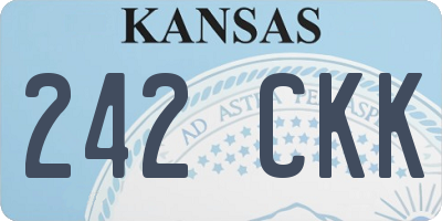 KS license plate 242CKK