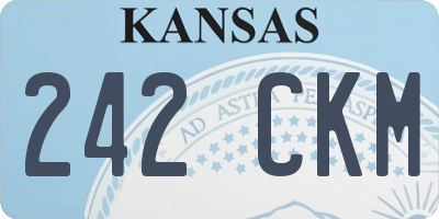 KS license plate 242CKM