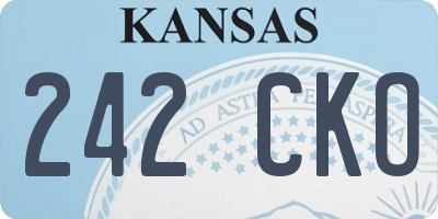 KS license plate 242CKO