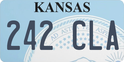 KS license plate 242CLA
