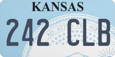 KS license plate 242CLB