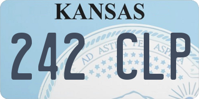 KS license plate 242CLP