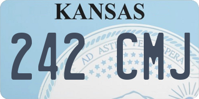 KS license plate 242CMJ
