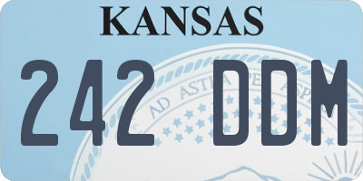 KS license plate 242DDM