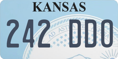 KS license plate 242DDO