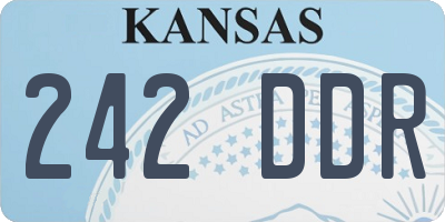 KS license plate 242DDR