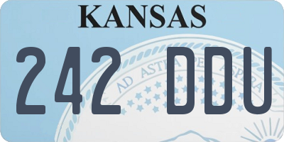 KS license plate 242DDU