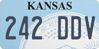 KS license plate 242DDV