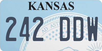 KS license plate 242DDW